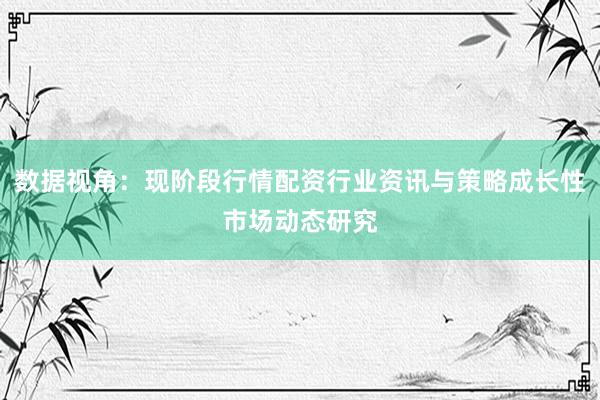数据视角：现阶段行情配资行业资讯与策略成长性市场动态研究
