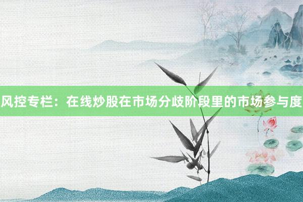 风控专栏：在线炒股在市场分歧阶段里的市场参与度