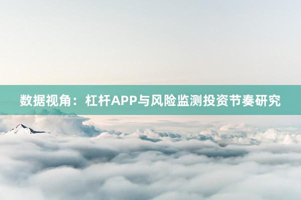 数据视角：杠杆APP与风险监测投资节奏研究