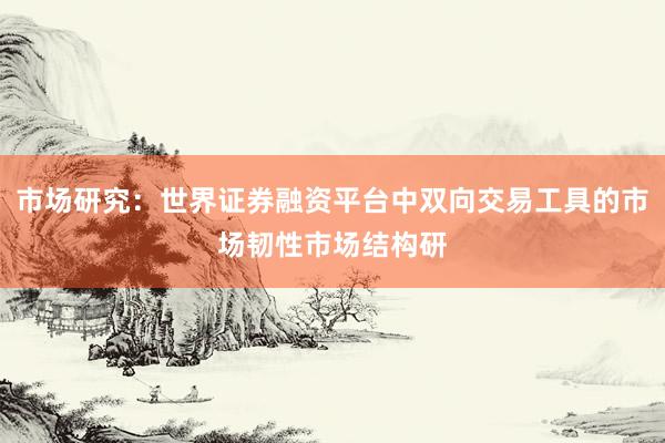 市场研究：世界证券融资平台中双向交易工具的市场韧性市场结构研