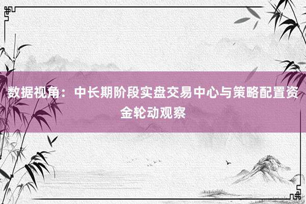 数据视角：中长期阶段实盘交易中心与策略配置资金轮动观察