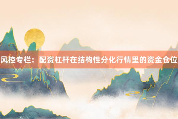 风控专栏：配资杠杆在结构性分化行情里的资金仓位