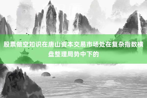 股票做空知识在唐山资本交易市场处在复杂指数横盘整理局势中下的