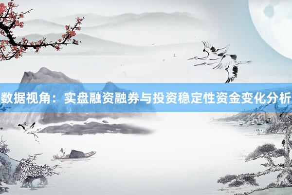 数据视角：实盘融资融券与投资稳定性资金变化分析