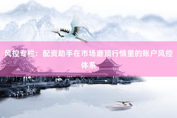 风控专栏：配资助手在市场磨顶行情里的账户风控体系