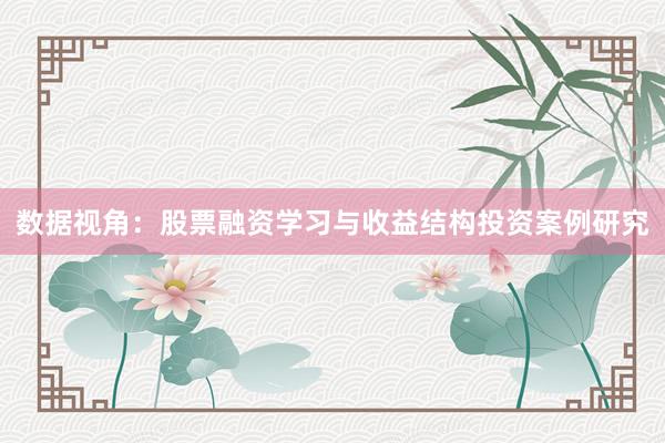 数据视角：股票融资学习与收益结构投资案例研究