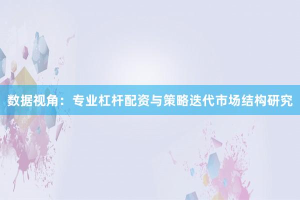 数据视角：专业杠杆配资与策略迭代市场结构研究
