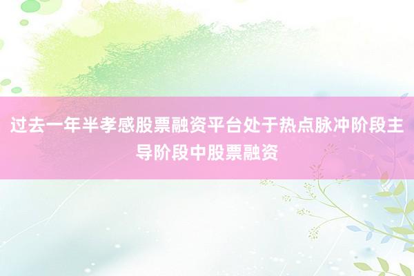 过去一年半孝感股票融资平台处于热点脉冲阶段主导阶段中股票融资