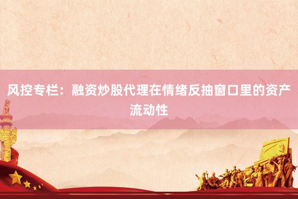 风控专栏：融资炒股代理在情绪反抽窗口里的资产流动性