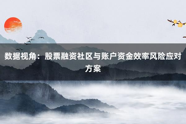 数据视角：股票融资社区与账户资金效率风险应对方案