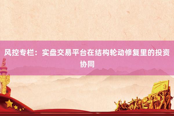 风控专栏：实盘交易平台在结构轮动修复里的投资协同