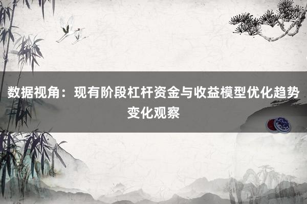 数据视角：现有阶段杠杆资金与收益模型优化趋势变化观察