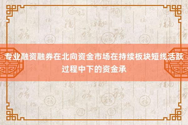 专业融资融券在北向资金市场在持续板块短线活跃过程中下的资金承
