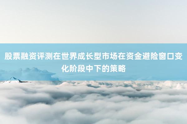 股票融资评测在世界成长型市场在资金避险窗口变化阶段中下的策略