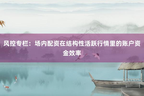 风控专栏：场内配资在结构性活跃行情里的账户资金效率