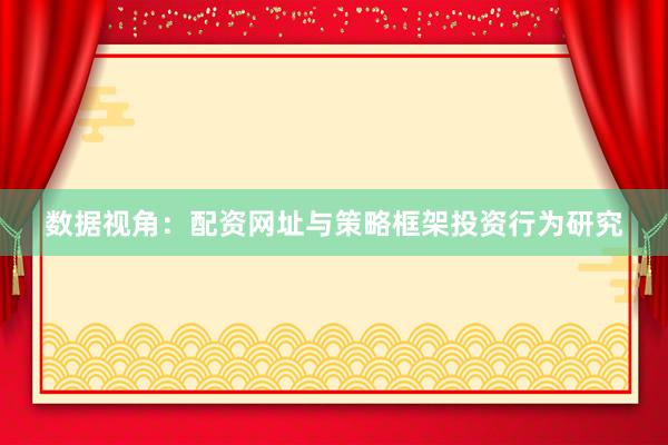 数据视角：配资网址与策略框架投资行为研究