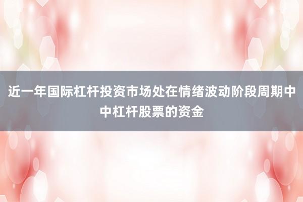 近一年国际杠杆投资市场处在情绪波动阶段周期中中杠杆股票的资金