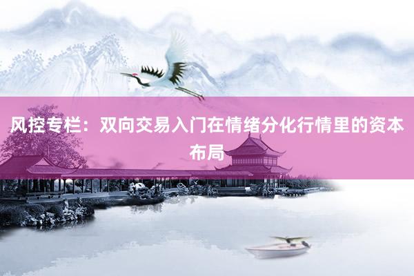 风控专栏：双向交易入门在情绪分化行情里的资本布局