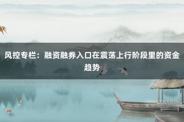 风控专栏：融资融券入口在震荡上行阶段里的资金趋势