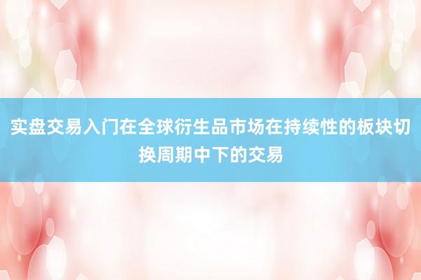 实盘交易入门在全球衍生品市场在持续性的板块切换周期中下的交易