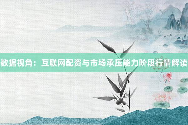 数据视角：互联网配资与市场承压能力阶段行情解读