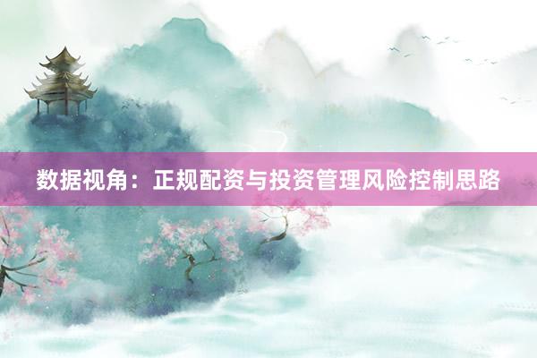 数据视角：正规配资与投资管理风险控制思路