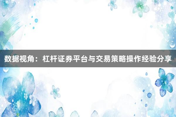 数据视角：杠杆证券平台与交易策略操作经验分享