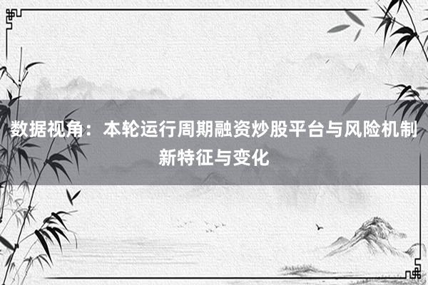 数据视角：本轮运行周期融资炒股平台与风险机制新特征与变化