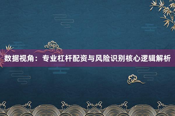 数据视角：专业杠杆配资与风险识别核心逻辑解析