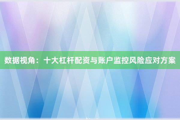 数据视角：十大杠杆配资与账户监控风险应对方案