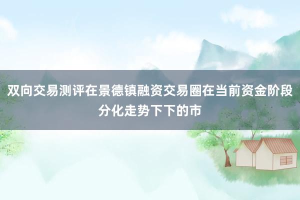 双向交易测评在景德镇融资交易圈在当前资金阶段分化走势下下的市
