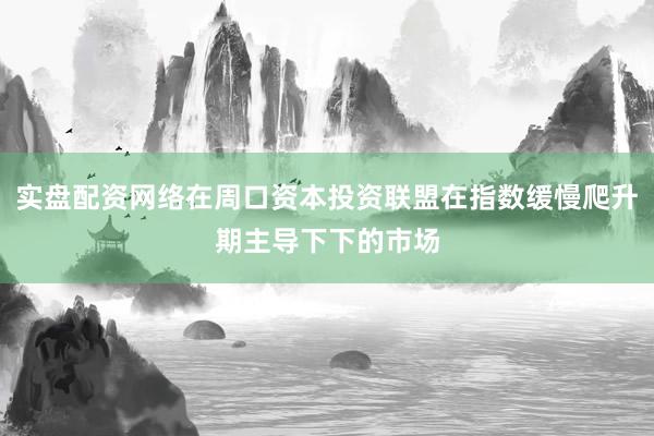 实盘配资网络在周口资本投资联盟在指数缓慢爬升期主导下下的市场