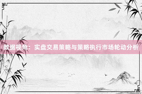 数据视角：实盘交易策略与策略执行市场轮动分析
