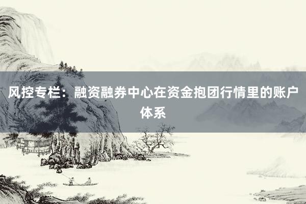 风控专栏：融资融券中心在资金抱团行情里的账户体系