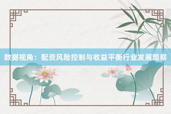 数据视角：配资风险控制与收益平衡行业发展观察