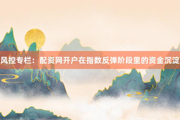 风控专栏：配资网开户在指数反弹阶段里的资金沉淀