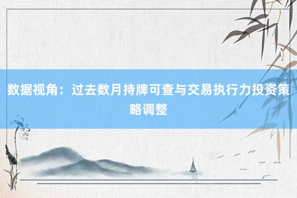 数据视角：过去数月持牌可查与交易执行力投资策略调整