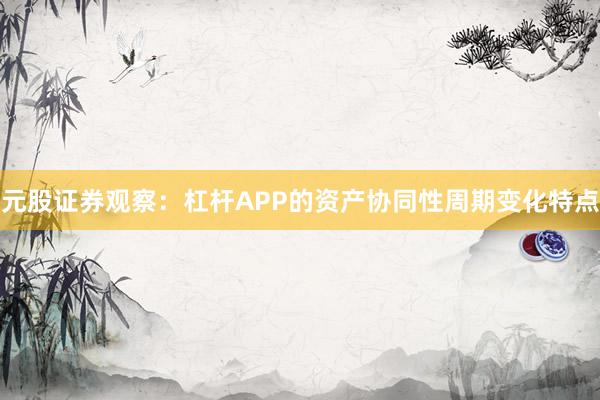 元股证券观察：杠杆APP的资产协同性周期变化特点