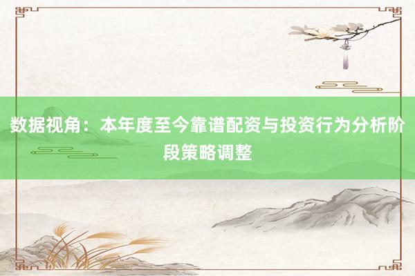 数据视角：本年度至今靠谱配资与投资行为分析阶段策略调整