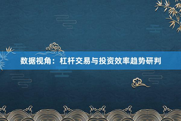 数据视角：杠杆交易与投资效率趋势研判