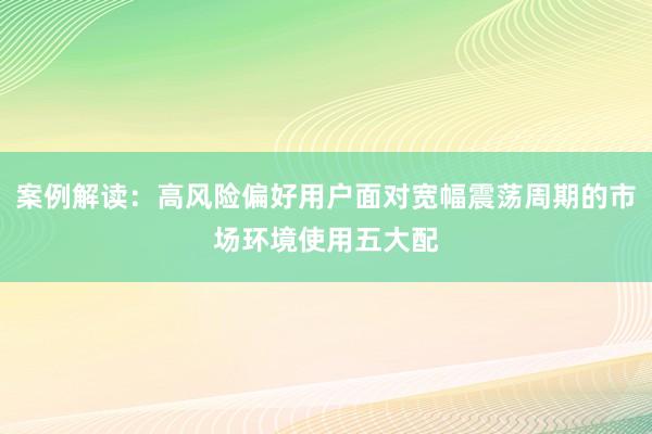 案例解读：高风险偏好用户面对宽幅震荡周期的市场环境使用五大配