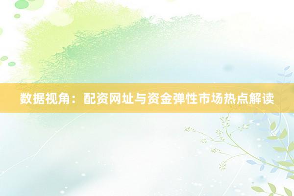 数据视角：配资网址与资金弹性市场热点解读