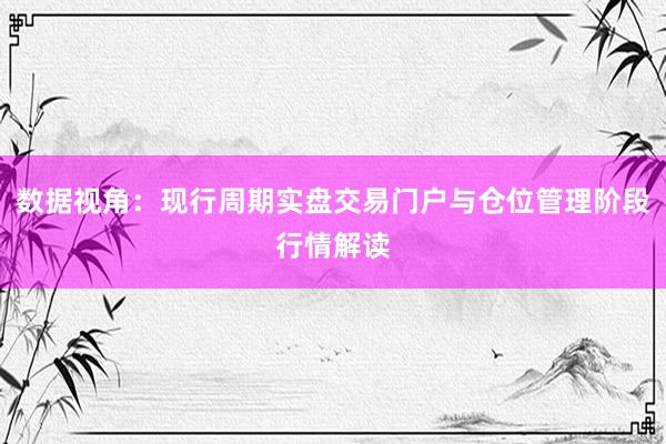 数据视角：现行周期实盘交易门户与仓位管理阶段行情解读
