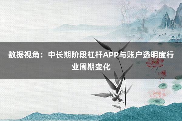数据视角：中长期阶段杠杆APP与账户透明度行业周期变化
