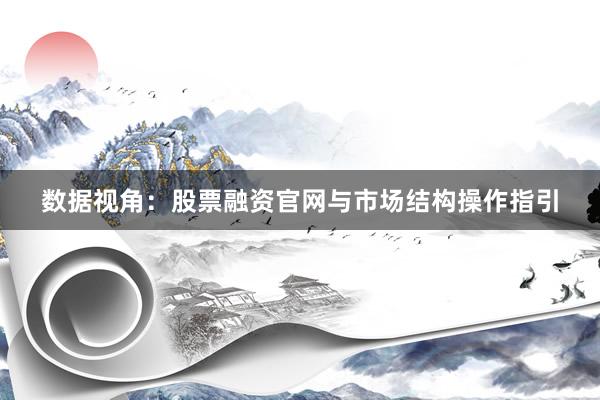 数据视角：股票融资官网与市场结构操作指引