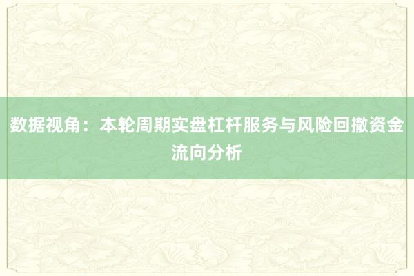 数据视角：本轮周期实盘杠杆服务与风险回撤资金流向分析