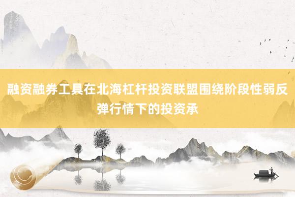 融资融券工具在北海杠杆投资联盟围绕阶段性弱反弹行情下的投资承