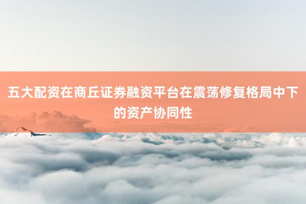 五大配资在商丘证券融资平台在震荡修复格局中下的资产协同性