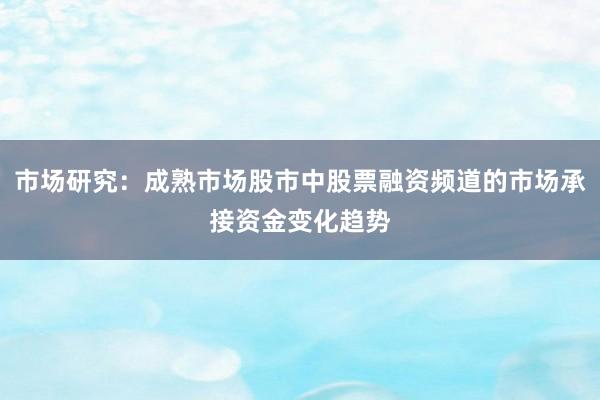市场研究：成熟市场股市中股票融资频道的市场承接资金变化趋势