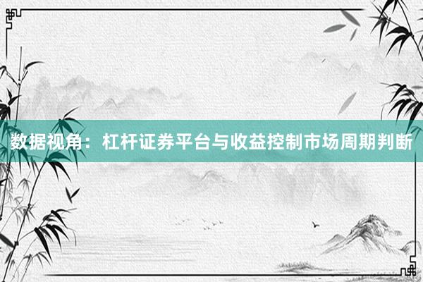 数据视角：杠杆证券平台与收益控制市场周期判断